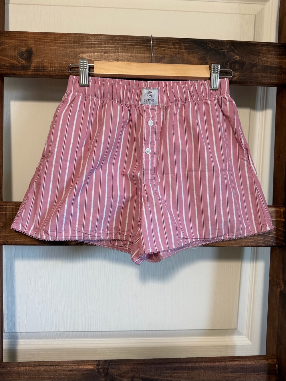 Parke Pink Striped Boxer Shorts